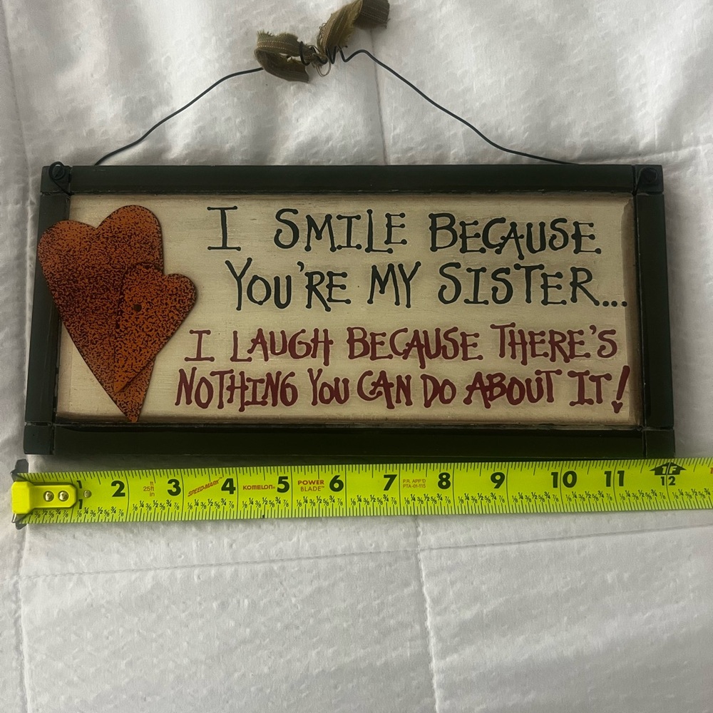 Decorative Wall Sign with Heart Design